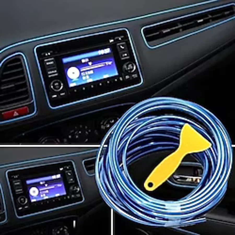 Honda Civic Araç Içi Mavi Renk 5 Metre Torpido Ip Trim Fitili