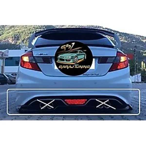 Honda Civic Fb7 Custom Arka Tampon Eki Fiberglass Boyasız