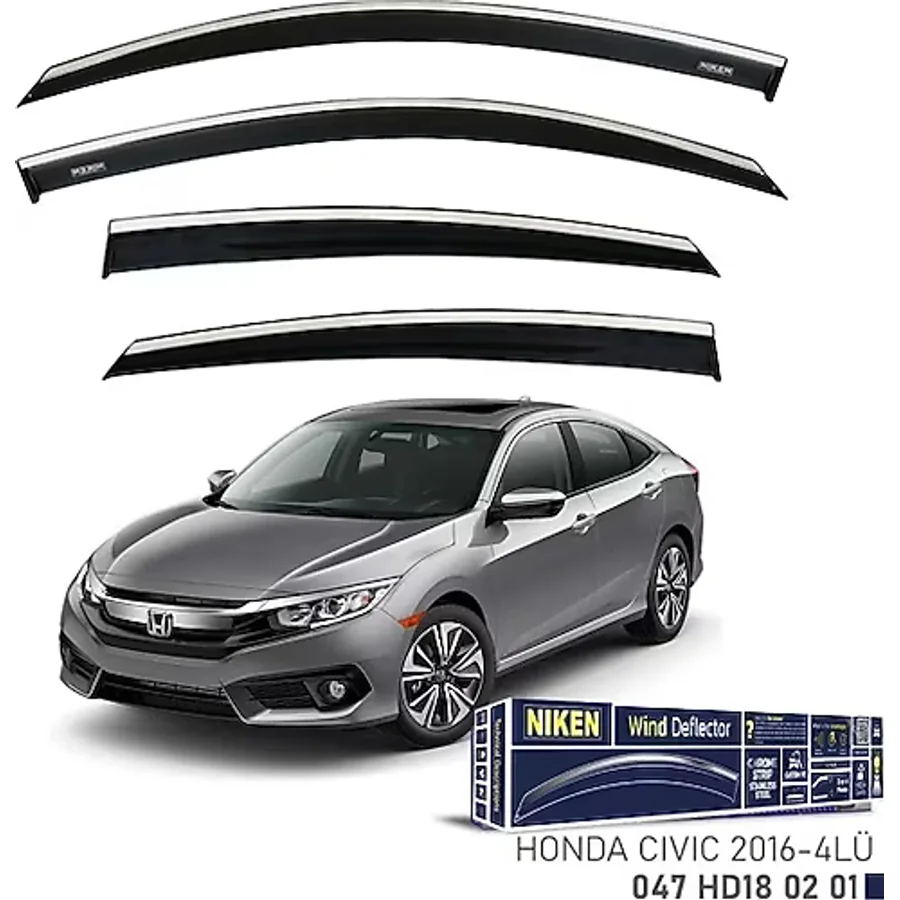 Honda Civic Kromlu Cam Ruzgarligi Niken 2016-2021 Arasi