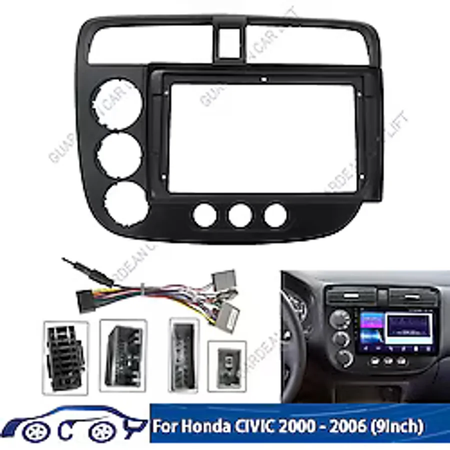 HONDA CİVİC VTEC-2001-2006 ARASI-9'' MULTİMEDYA ÇERÇEVESİ-DİREKSİYON UYUMLU-SOKETLİ-TEKNİK DESTEKLİ