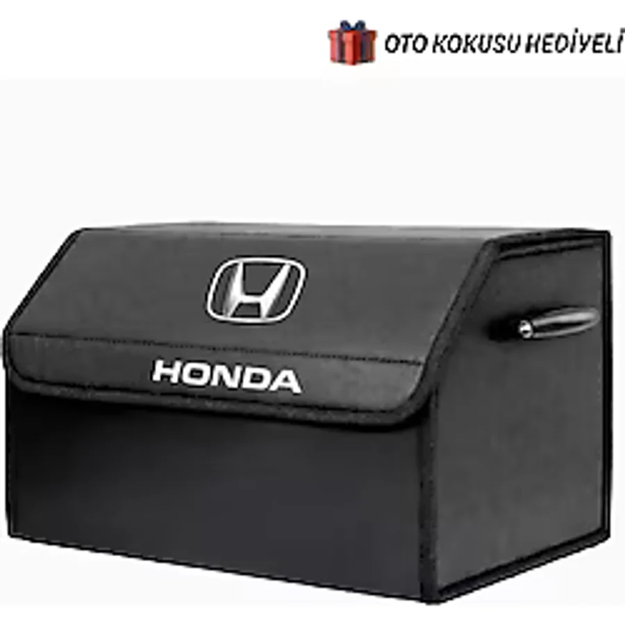 Honda Marka Logolu Oto Bagaj Organizer Çanta Oto Bagaj Çantası 2 Bölmeli Suni Deri