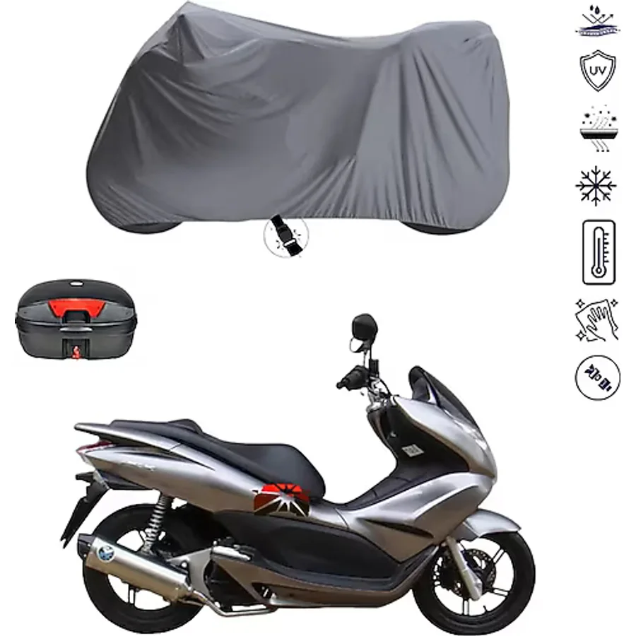Honda PCX 125 Arka Çanta Uyumlu Motosiklet Branda Su Geçirmez Motor Branda