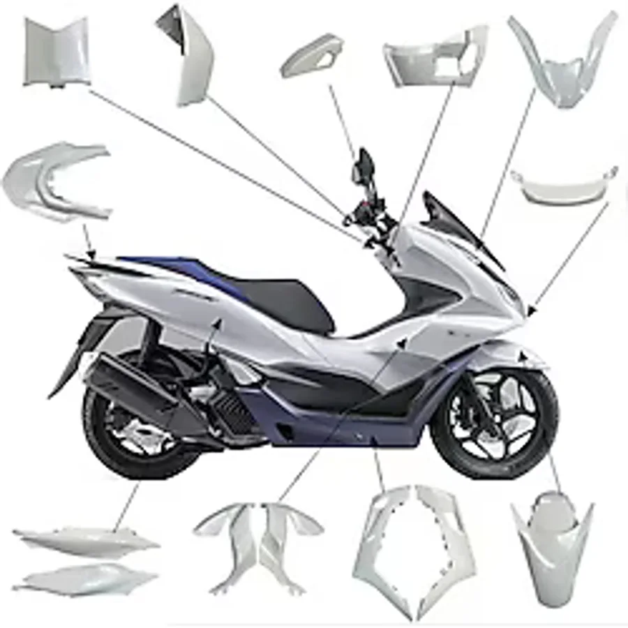 Honda Pcx Grenaj Kaporta Seti Beyaz 2021-2022- 2023 -2024 Uyumlu