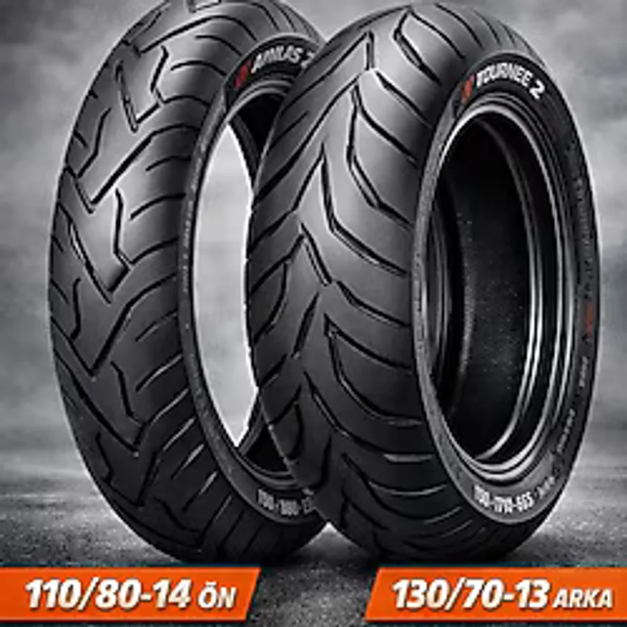 Honda Pcx Lastik Takımı 2020-2026 Anlas Tournee 2 110/80-14 Ön 130/70-13 - 4 MEVSİM 2026 Üretim Uyumlu