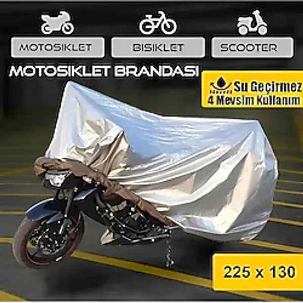 Honda Pcx Su Geçirmez Motosiklet Çadır Brandası Miflonlu Kalın Premium Kumaş Lastikli
