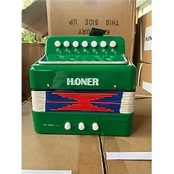 HONER H.oner Yeşil Renk 3 Bas 7 Sesli Mini Çocuk Akordeonu-çerkez Mızıkası