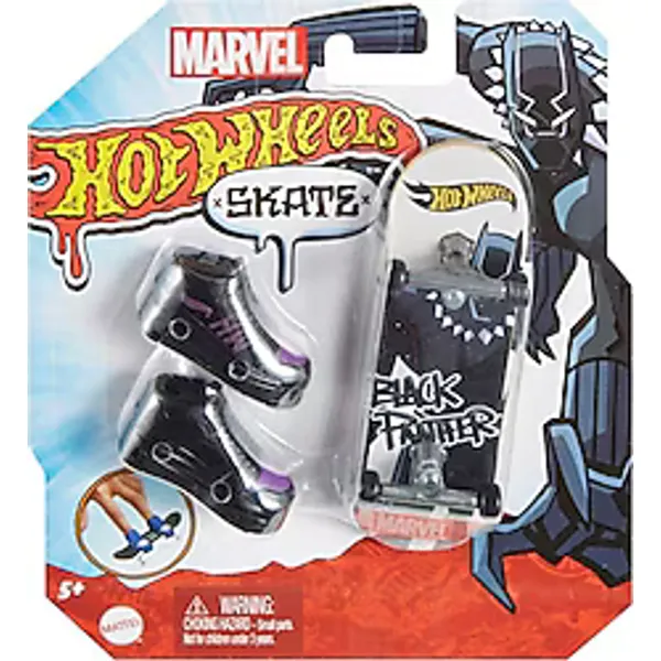 Hot Wheels Skate Black Panther Parmak Kaykay ve Ayakkabı Paketi HMY18-HNL74