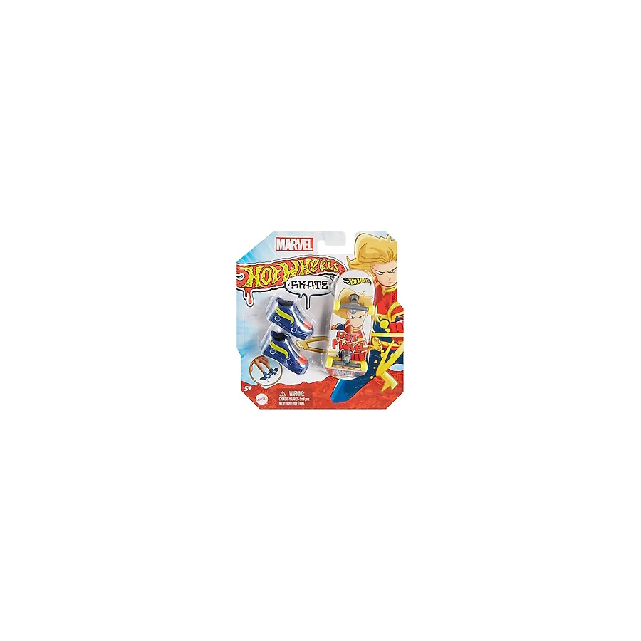 Hot Wheels Skate Captain Marvel Parmak Kaykay ve Ayakkabı Paketi HMY18-HNL75