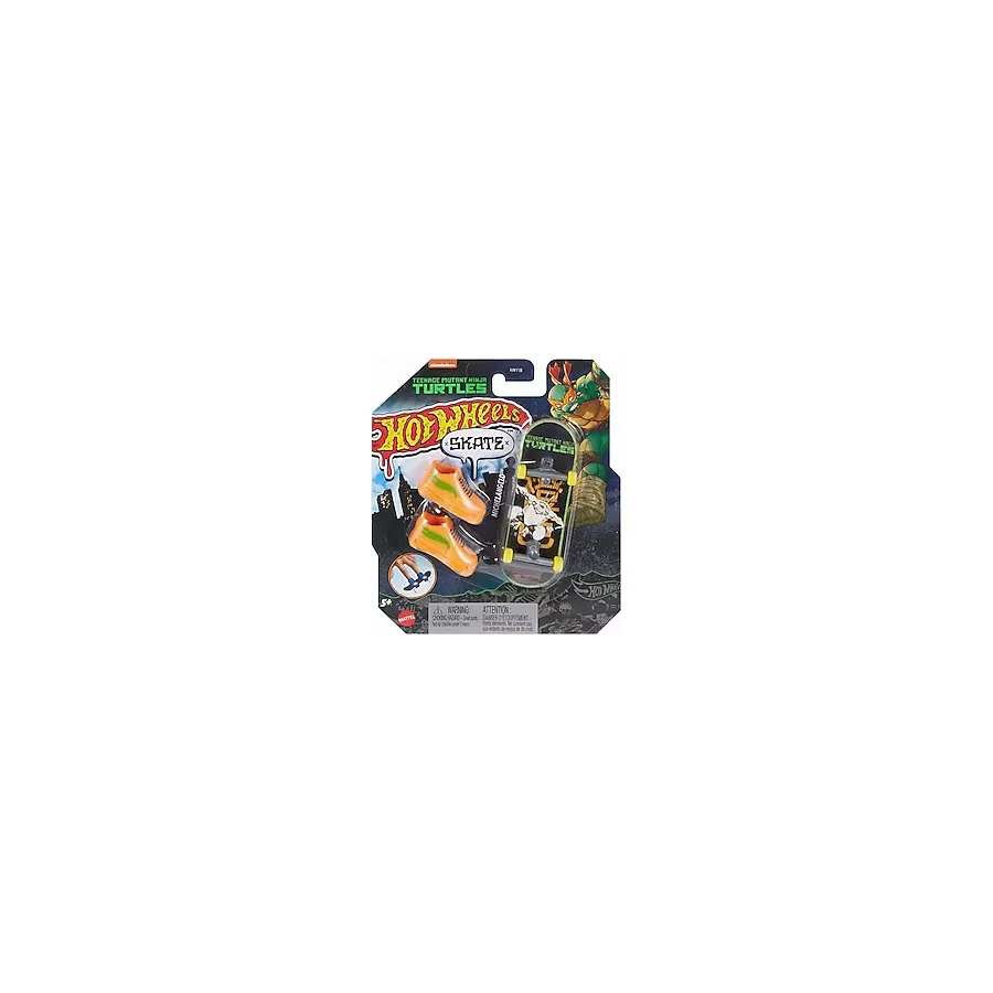 Hot Wheels Skate Michelangelo Parmak Kaykay ve Ayakkabı Paketi HMY18-HVK34