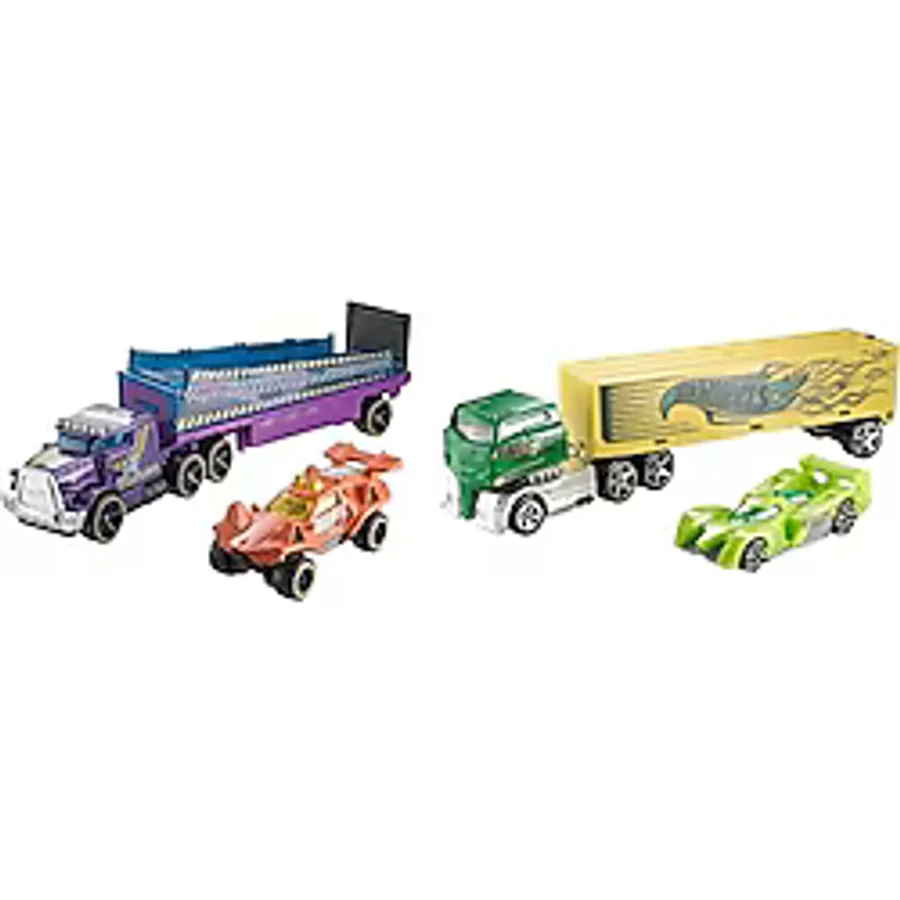 HOT WHEELS SÜPER TIR SERİSİ Hot Wheels Taşıyıcı Tırlar - Enerjik Ayrıntılarla Dolu Spor Arabalı Süper Tırlar - BDW51 BDW51