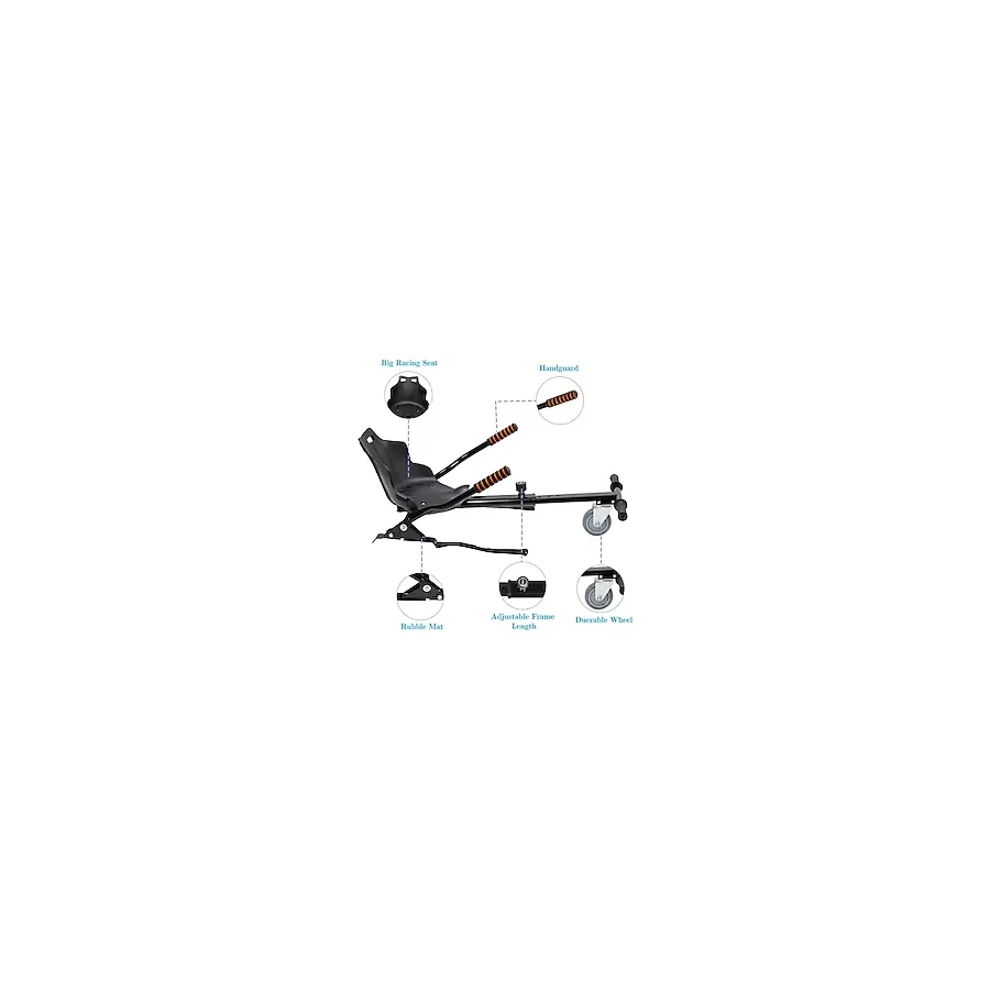 Hoverkart Go Kart 6.5 "8.5" 10 "scooter Hoverboard İçin Ayarlanabilir Hover Gokart Siyah