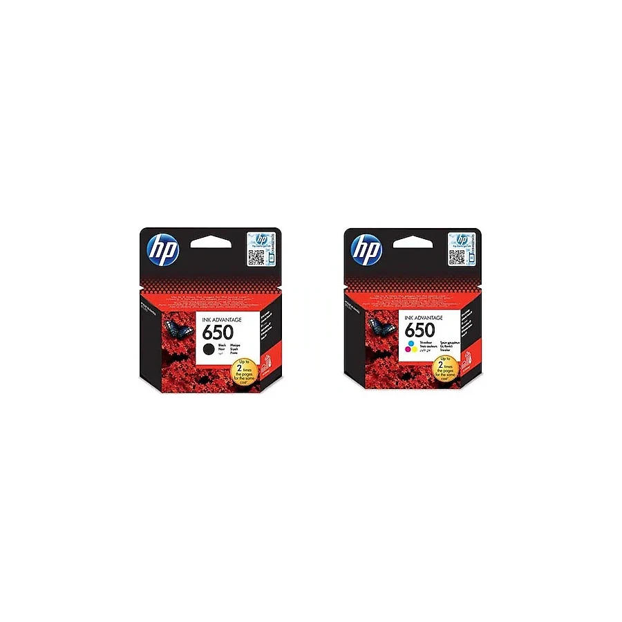 HP 650 CZ101AE Siyah + Renkli 2'li Set Kartuş