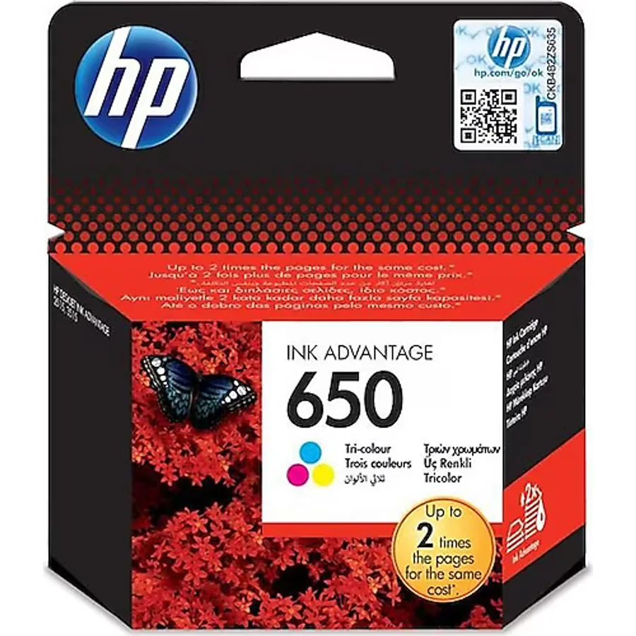 HP 650 CZ102AE Renkli Kartuş
