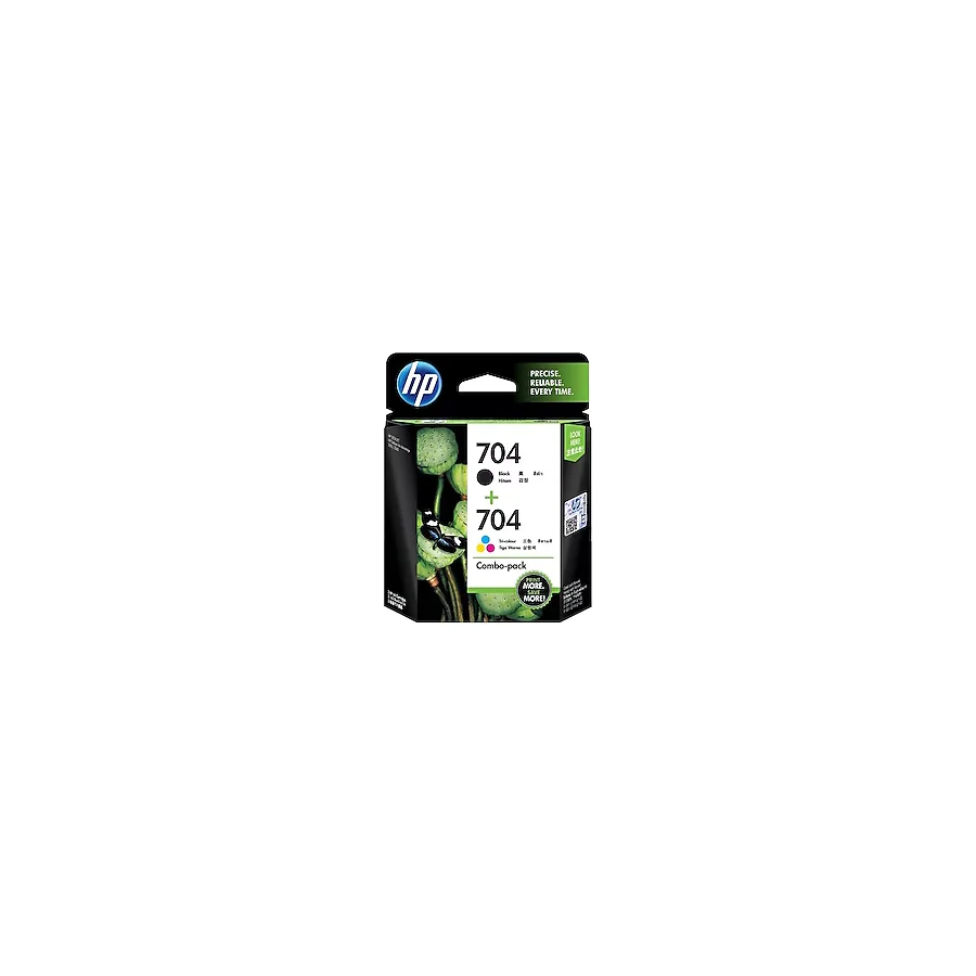 HP 704 CN693AE Siyah + Renkli 2'li Set Kartuş