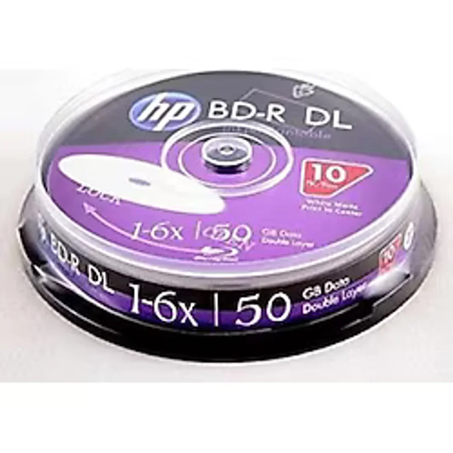 HP Blu-Ray Bd-R 6X 50Gb 10Lu Cake Box Printable