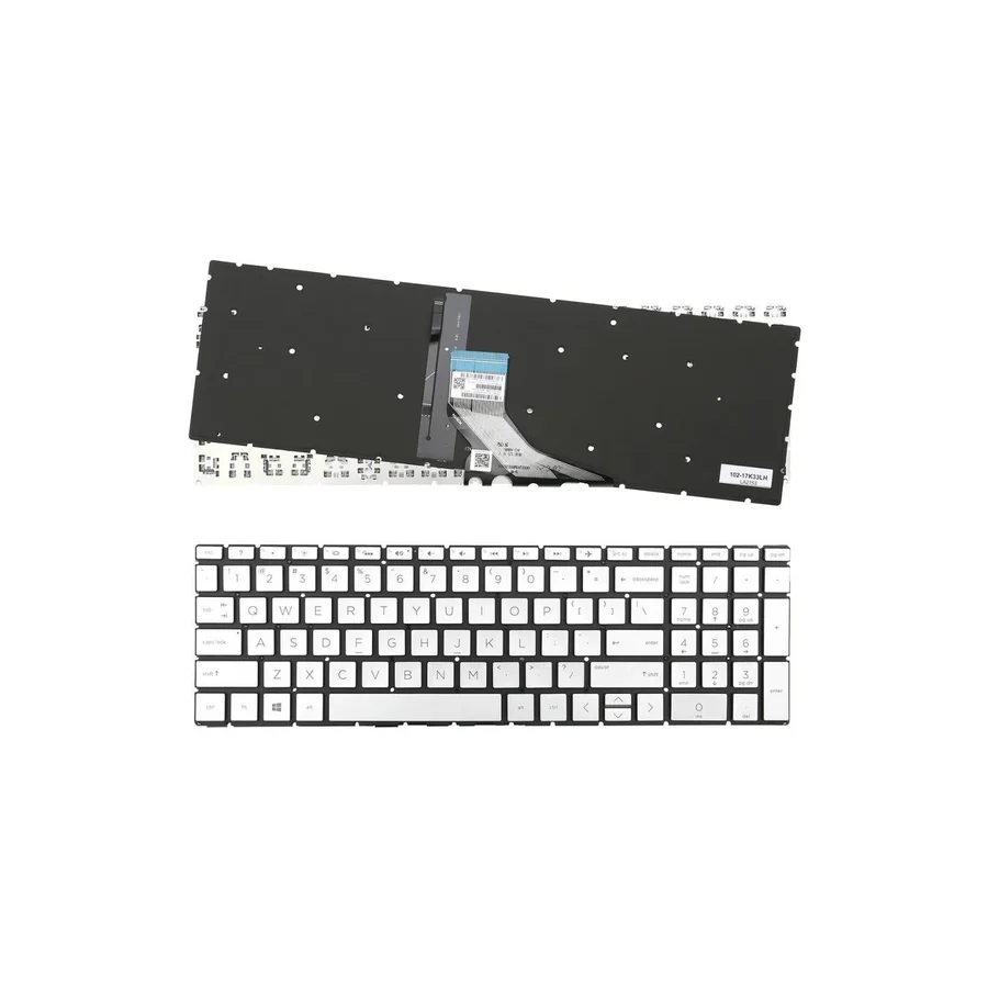 Hp Envy X360 15-cn0004ng 15-cn0005tu uyumlu Klavye, Tuş Takımı (Silver, Gri TR) ışıklı