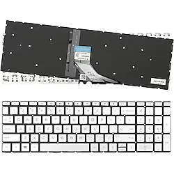 Hp Envy X360 15-cn0004ng 15-cn0005tu uyumlu Klavye, Tuş Takımı (Silver, Gri TR) ışıklı