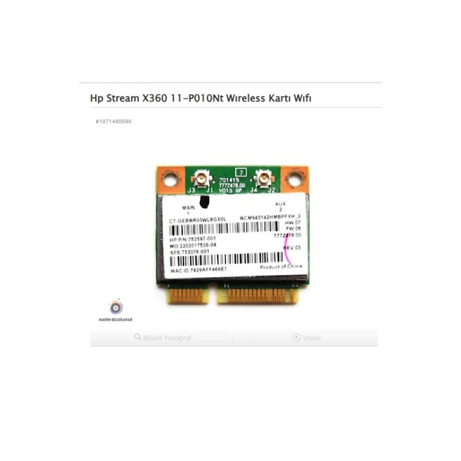 Hp Stream X360 11-P010nt Wiıreless Kartı Wifi
