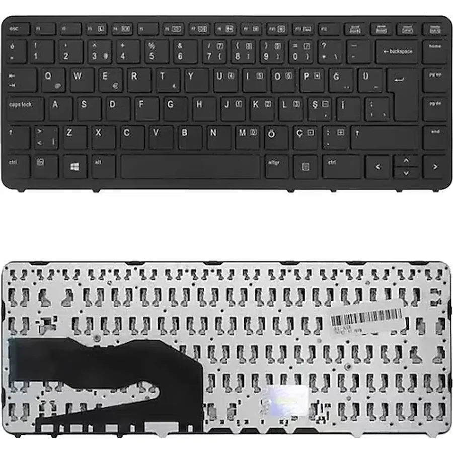 Hp Uyumlu Elitebook 840 G2 (X1h39ec), 850 G1 (C3e59es) Klavye Siyah Çerçeveli Tr