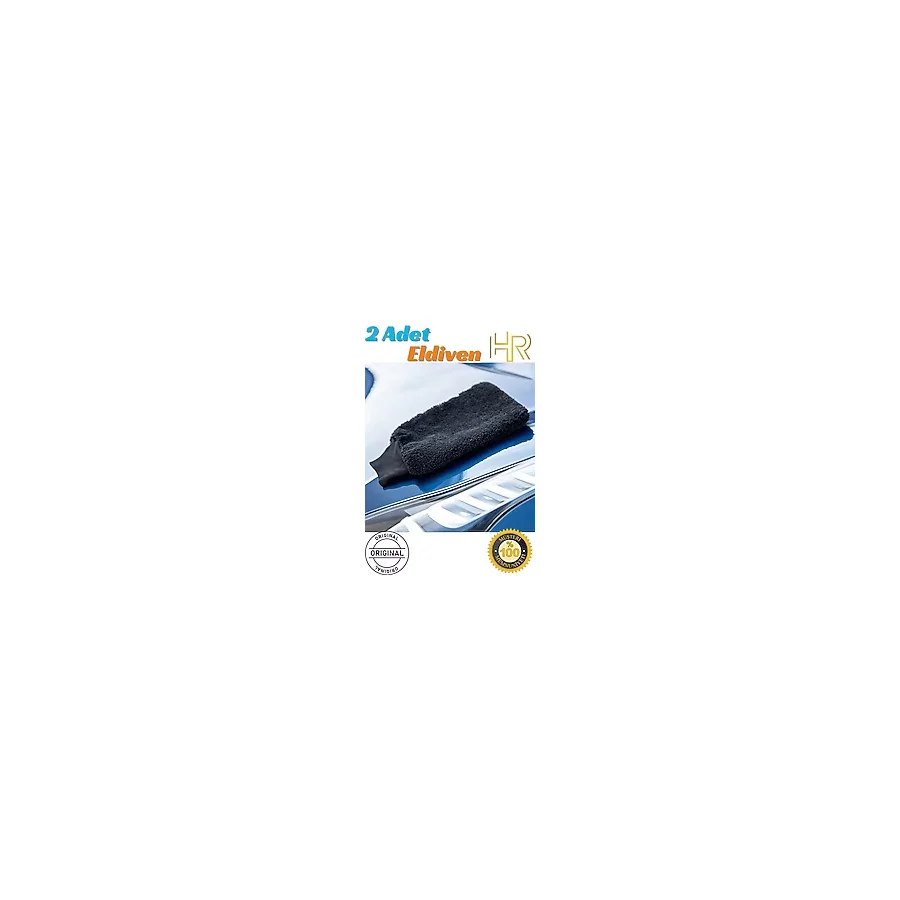Hrpak (2 Adet) Oto Yıkama Eldiveni Araç Temizleme Mikrofiber Araba Cila Eldiveni