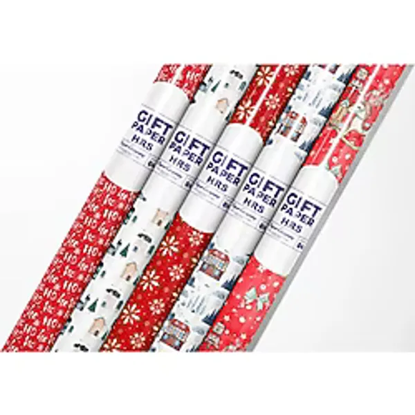 HRS 50 X 70 Cm Karışık Desen Yılbaşı Temalı Hediye Paketleme Ambalaj Kağıdı 6 Lı WGFTNEW93