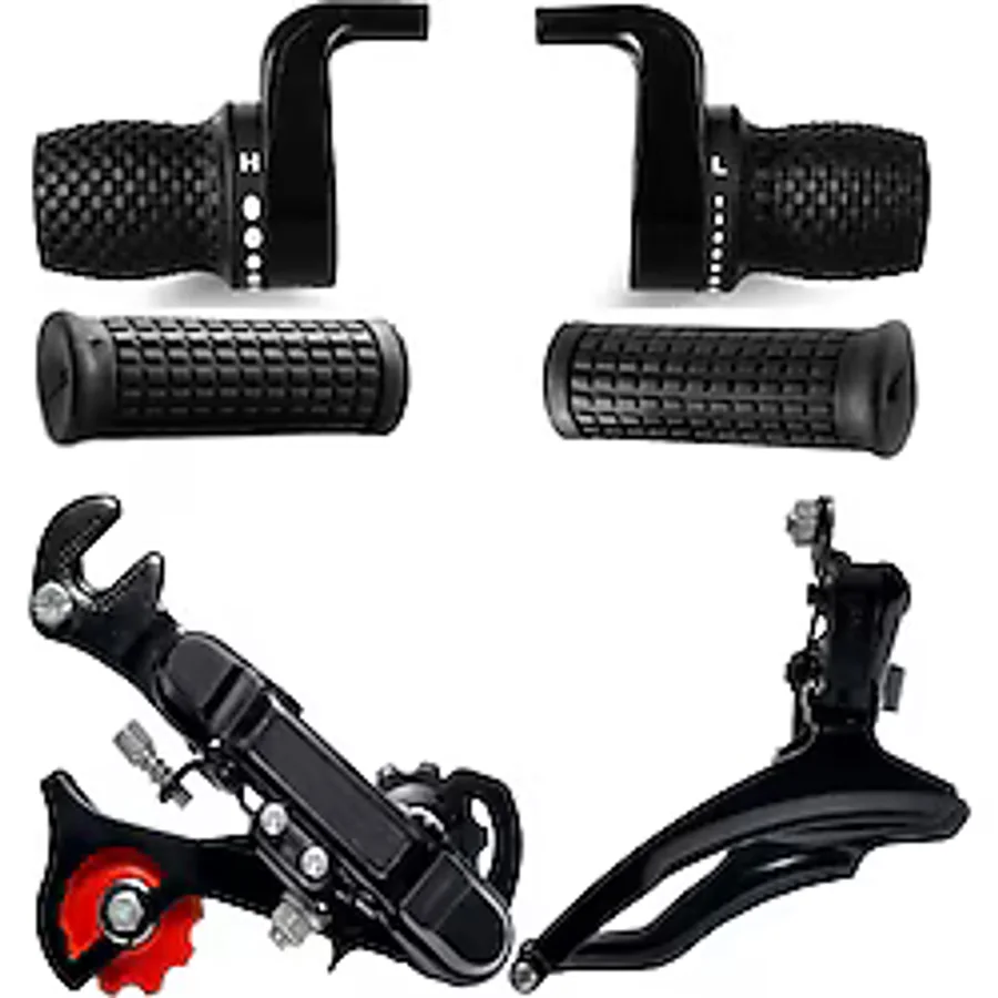 Hsgl Bisiklet Siyah 3x7 Noktalı vites kolu Ön Arka Attırıcı Set Ergonomik Bisiklet Vites Sistemleri