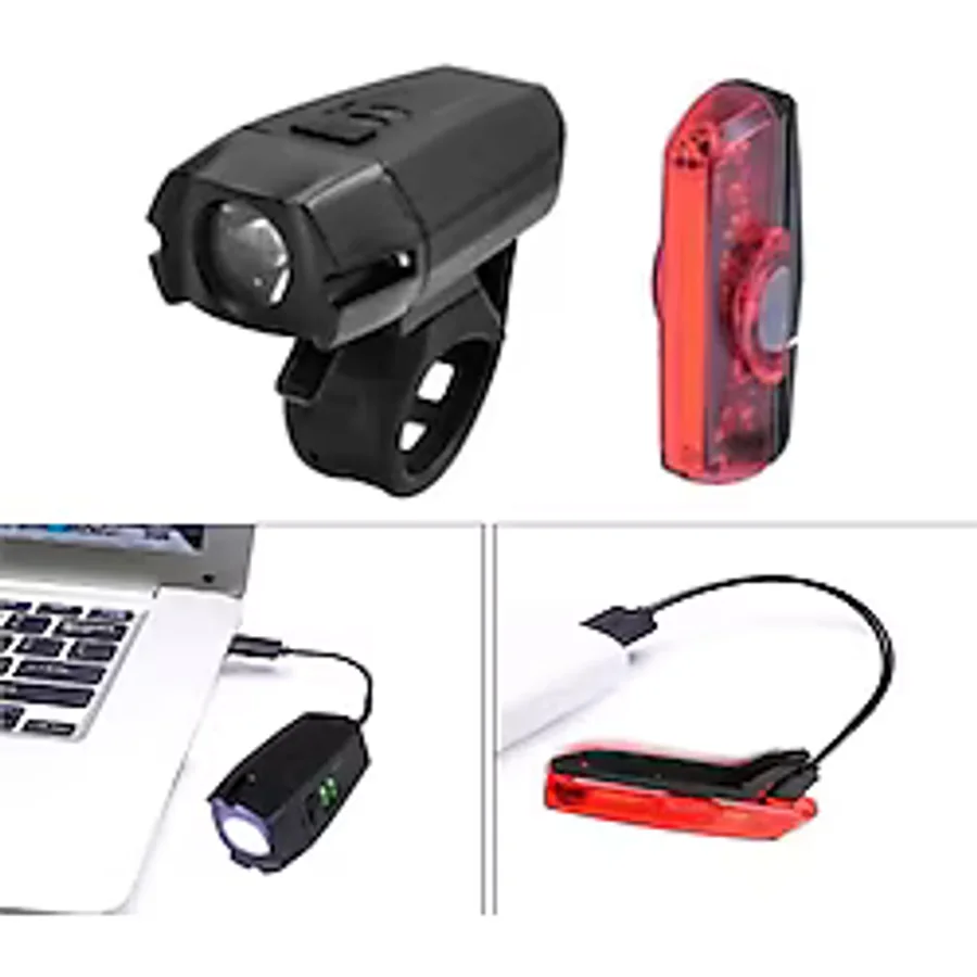 HSGL USB ŞARJLI ÖN ARKA IŞIKLI FAR SET