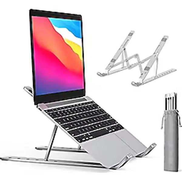 HT-119 Çift Kenetli Katlanır Alüminyum Laptop & Tablet Standı