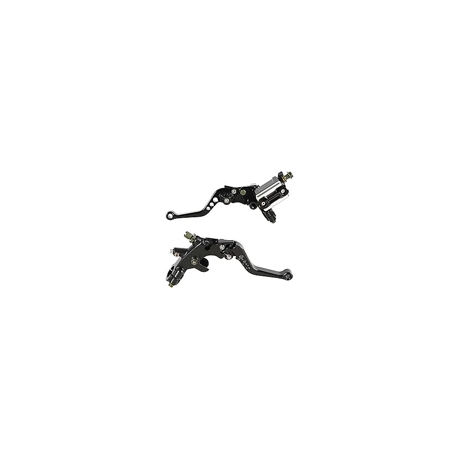 Htostar Racing Evrensel 7/8 inç Gidon Motosiklet Fren Debriyaj Kolu Ana Silindir Rezervuar ile Uyumlu Harley Honda Kawasaki Suzuki Yamaha (Siyah)