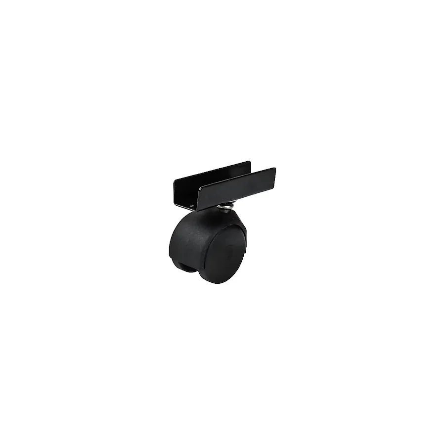 HTS 434 U Tablalı Dönerli Mobilya Tekerleği 40 mm - 22x75 mm Tabla 51 mm Yükseklik 20 kg Taşıma Kapasiteli PP Plastik Çift Tekerlekli İç Mekan Sehpa ve Sehpa Tekeri - 4 Adet