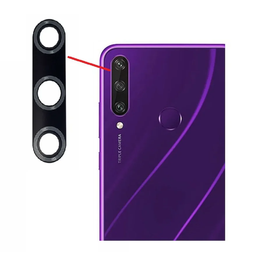 Huawei Uyumlu Y6p Arka Kamera Camı Lens Yapışkanlı