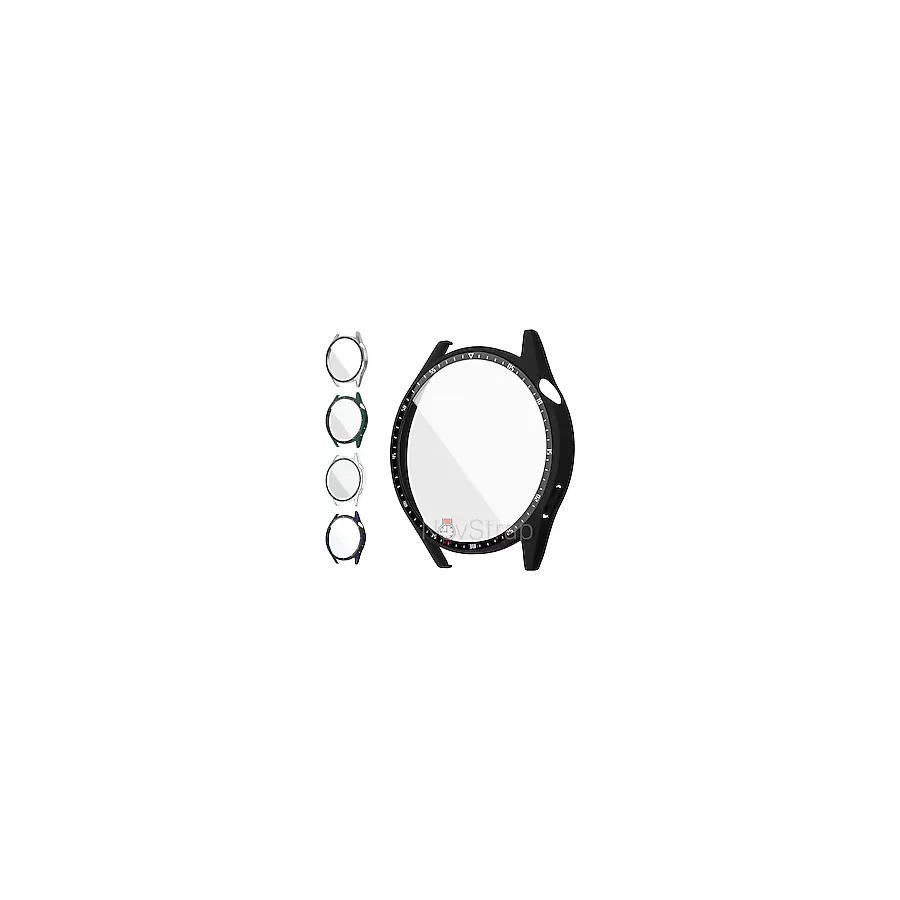 Huawei Watch GT3 46mm Temperli Cam Ekran ve Kasa Koruyucu Sert PC