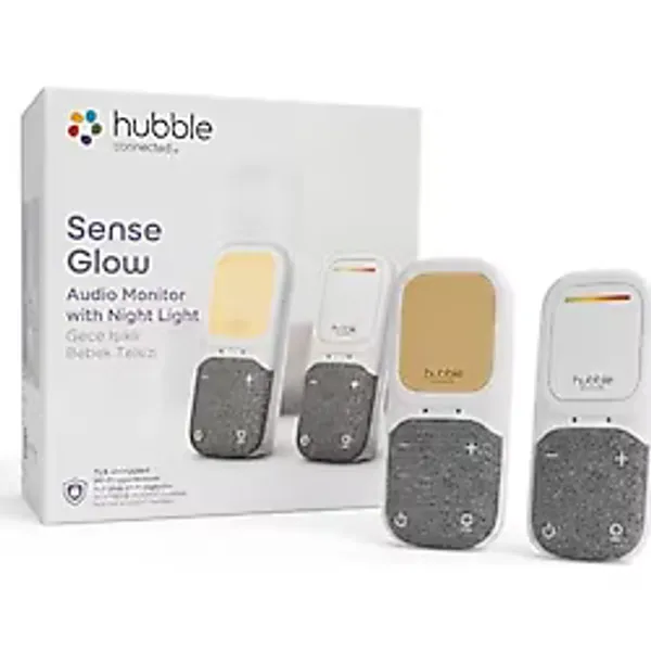 Hubble Sense Glow Bebek Telsizi, Gece Işıklı, 300m+ Menzil, TLS Şifreli, Dijital Ses Monitörü, 2'li Set