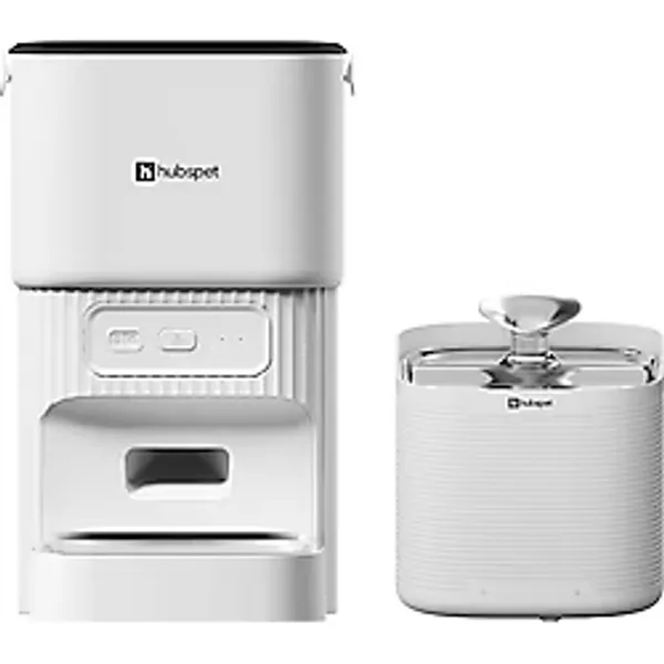 Hubspet Akıllı Mama Kabı ve Otomatik Su Pınarı Seti Wifi Mobil Kontrol 4l Mama 2.5l Su Paslanmaz Çelik Kase