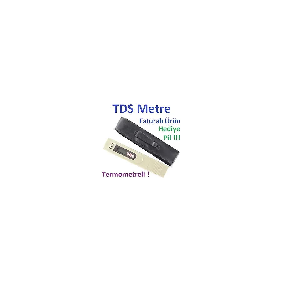 Hubstein TDS Metre Su Kalitesi Ölçüm Cihazı Termometreli TDS Ölçer