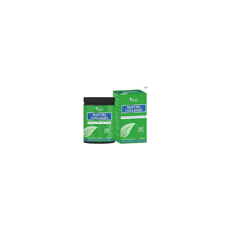 Hud Matcha Collagen Toz Tip 1 ve Tip 3 L-Karnitin 300 gr 2 Adet