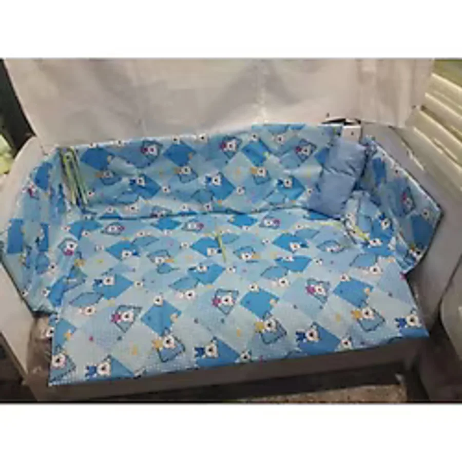 Hugoy 60X120 Bebek Uyku Seti 60x120 Eko Mavi