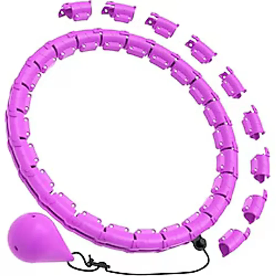 Hula Hoop Egzersiz Çemberi - 360 Derece Dönebilen Ağırlık, Hızlı Yağ Yakma ve Bölgesel Zayıflama, 65-110 Cm Bel İçin Uygun Fitness Çemberi, Yetişkinler İçin Hula Hoop Çemberi Zayıflama Aleti