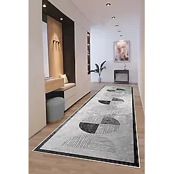 Hülya Home Kesme Yolluk Koridor Hol Antre Giriş Halısı Dijital Baskı Yıkanabilir Kaymaz Taban 3499