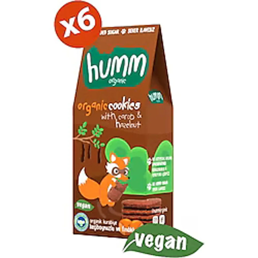 Humm Organic Keçiboynuzlu ve Fındıklı Kurabiye 55 gr 6'lı