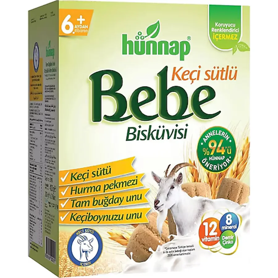 Hünnap Keçi Sütlü Bebe Bisküvisi 400 gr