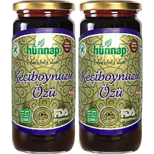 hünnap Keçiboynuzu Özü 640 gr x 2 Meyve Suyu Aromalı Doğal Tatlandırıcı İçerir - 1,280 gr