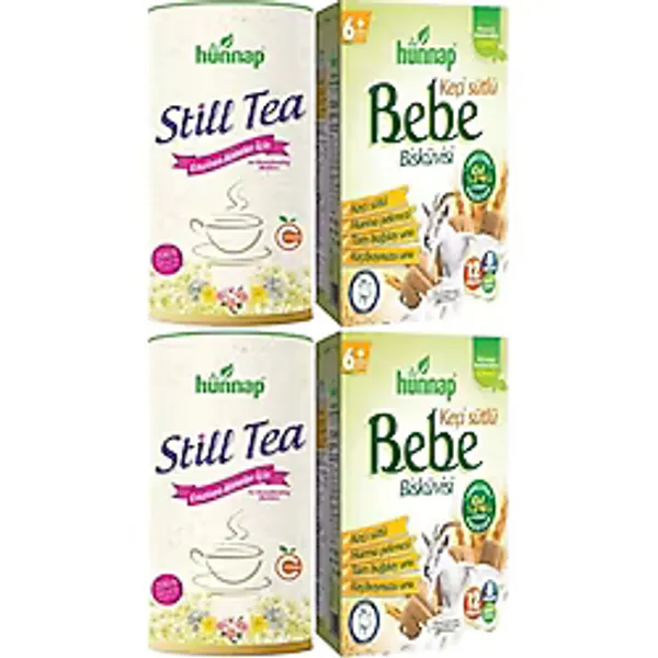 Hünnap Still Tea Emziren Anneler İçin Süt Arttırıcı Içecek 200Gr Bebe Bisküvisi 400Gr (4 Lü Set)