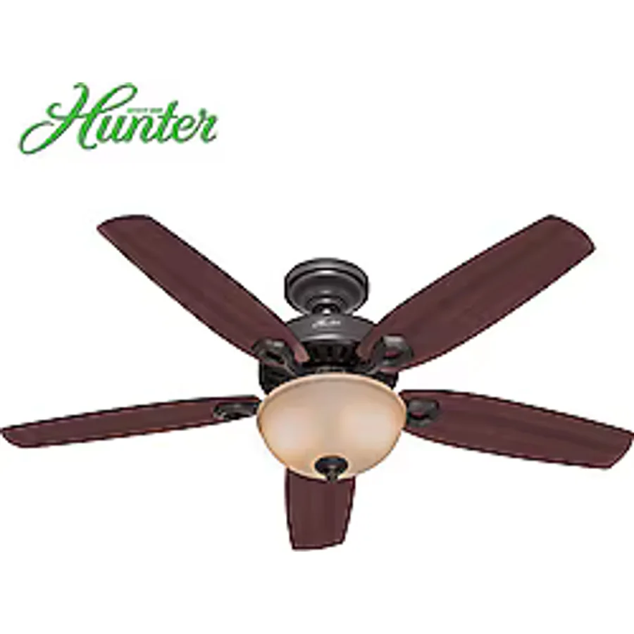 Hunter Builders Deluxe Çağdaş Bronz Aydınlatmalı Tavan Vantilatörü