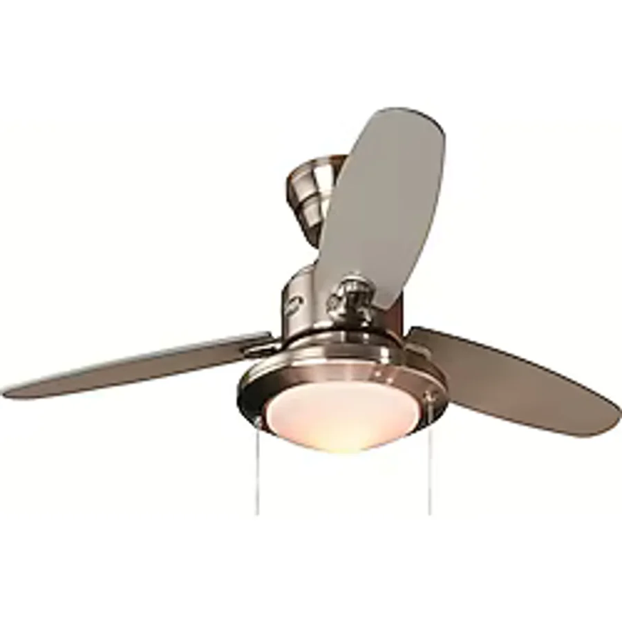 Hunter Fan - Merced Fırçalanmış Nikel - 112 Cm. Aydınlatmalı Tavan Vantilatörü