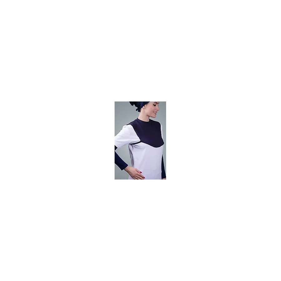 Hürrem Bone Lacivert Tesettür Boyunluk Viskon Kumaş Düz 1003_02