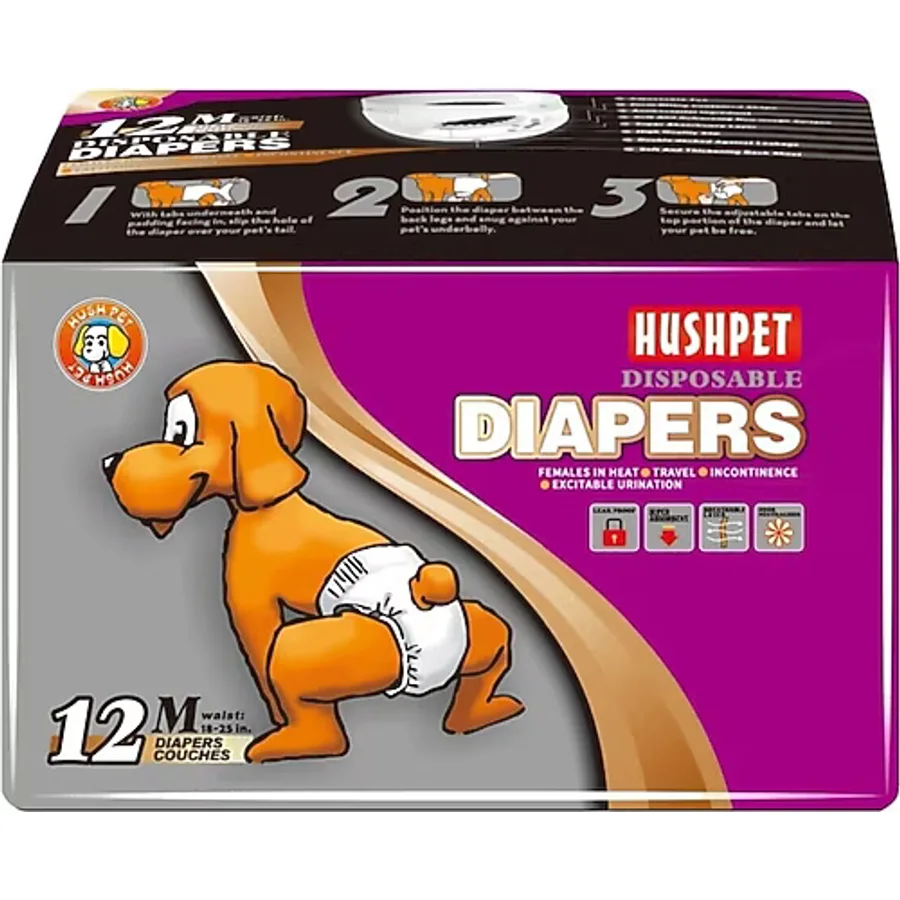 Hushpet Diapers Medium 12'li Köpek Çiş Pedi