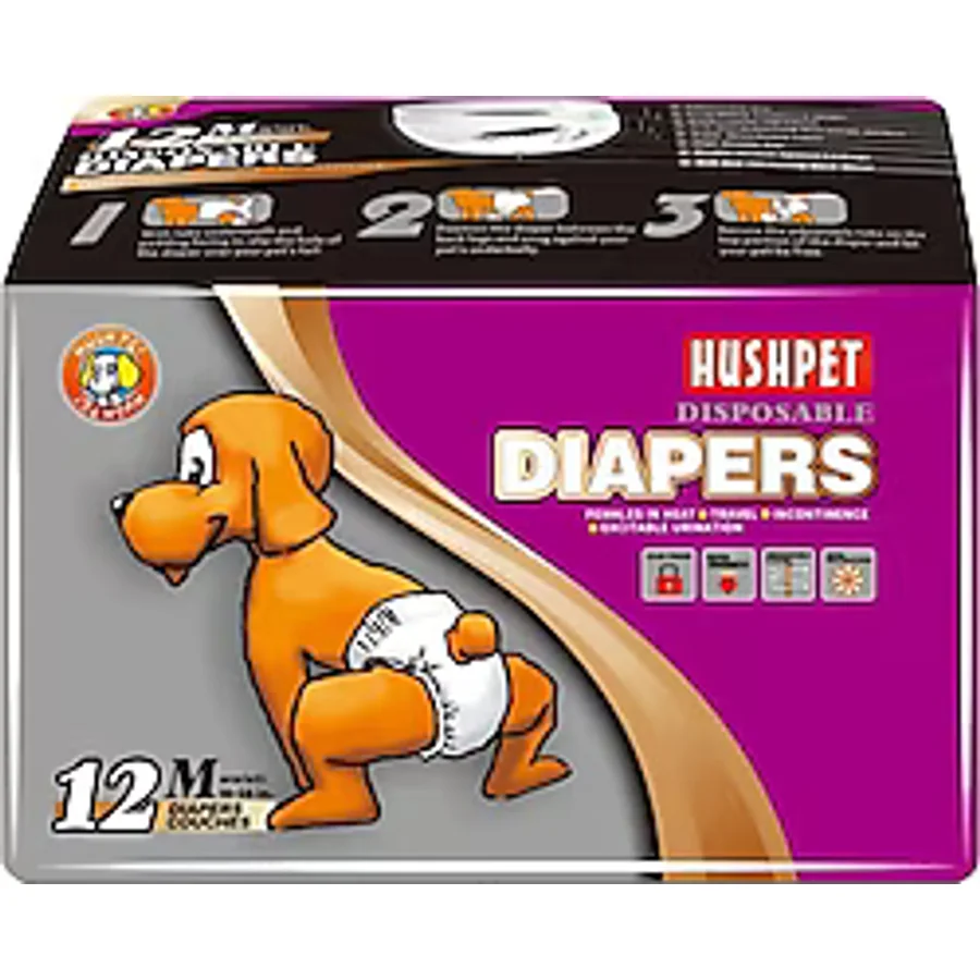 Hushpet Diapers Medium 12'li Köpek Çiş Pedi