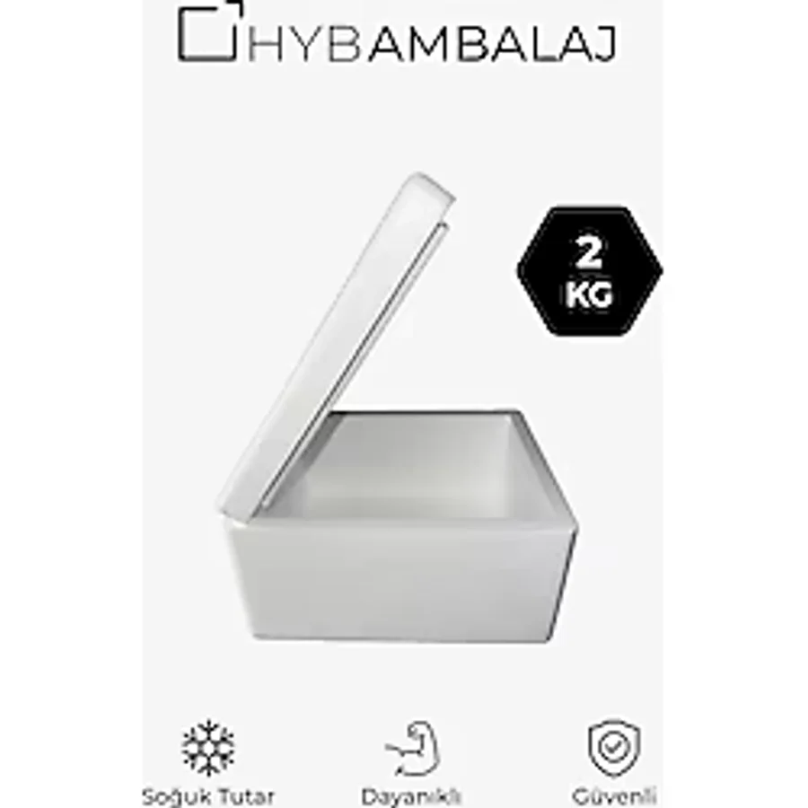 Hyb Ambalaj D-4 2kg Soğuk Zincir Strafor Köpük Kutu (28,8X23X16,5) - Isı Yalıtımlı, Kapaklı, Termal Gıda Taşıma