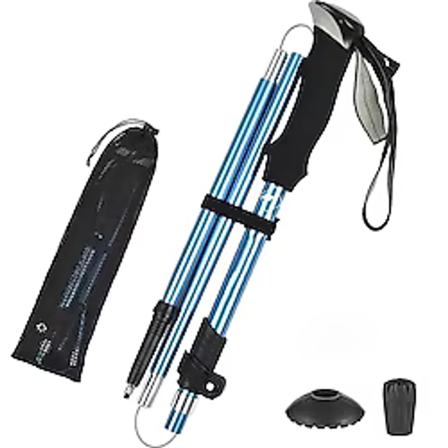 Hymark Trekking Hafif Katlanabilir 105-125Cm Dağcı Doğa Kamp Yürüyüş Tırmanma Batonu
